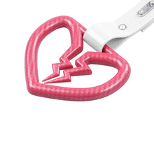 Load image into Gallery viewer, Brand New Pink Broken Heart Carbon Fiber JDM TSURIKAWA Ring Subway Train Bus Handle Strap Charm Drift