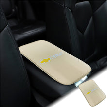 Load image into Gallery viewer, BRAND NEW UNIVERSAL CHEVROLET BEIGE Car Center Console Armrest Cushion Mat Pad Cover Embroidery