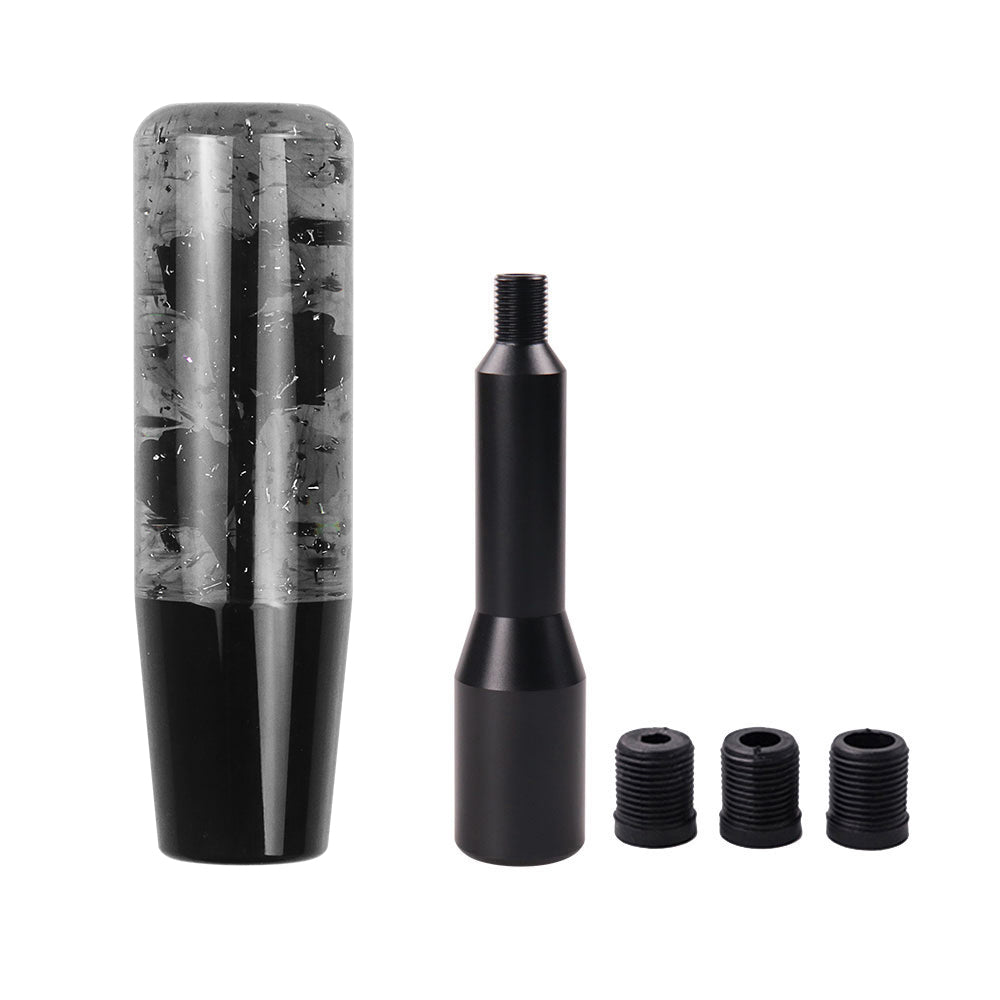 Brand New JDM Glitter Black Rose Flowers Manuel Gear Stick Shift Knob M8 M10 M12 & Black Shifter Extender Extension