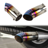 Brand New Burnt Blue Stainless Steel Car Exhaust Muffler Tip Straight Pipe 3'' Inlet