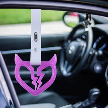 Load image into Gallery viewer, Brand New Devil Demon Broken Heart Purple Glow In The Dark JDM TSURIKAWA Ring Subway Train Bus Handle Strap Charm Drift