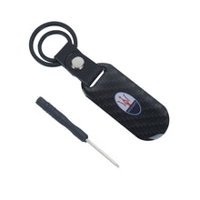 Load image into Gallery viewer, Brand New Universal 100% Real Carbon Fiber Keychain Key Ring For Maserati