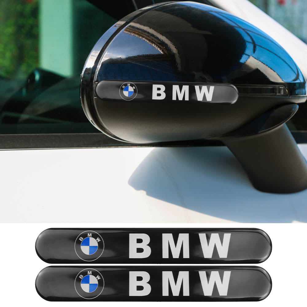 Brand New 2PCS BMW Glossy Black Car Trunk Side Fenders Door Badge Scratch Guard Sticker - JK Racing Inc