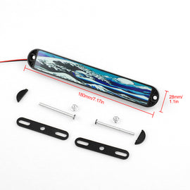 BRAND NEW 1PCS SAKURA BLUE WAVE NEW LED LIGHT CAR FRONT GRILLE BADGE ILLUMINATED DECAL STICKER