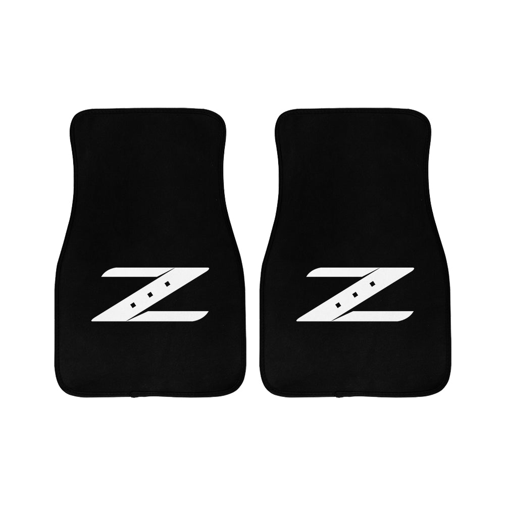 Brand New Universal 4PCS NISSAN Z Racing Black Fabric Car Floor Mats Interior Carpets Floormat