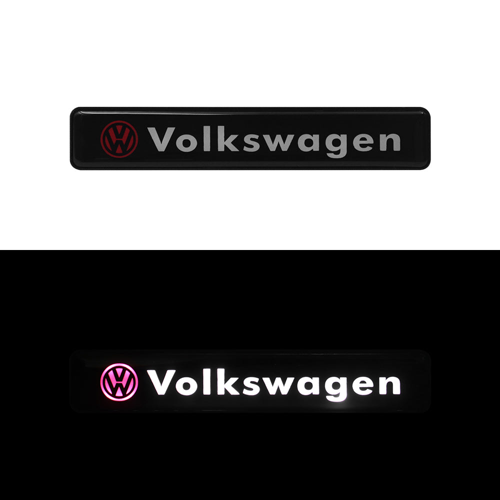 BRAND NEW 1PCS VOLKSWAGEN LED LIGHT CAR FRONT GRILLE BADGE ILLUMINATED DECAL STICKER