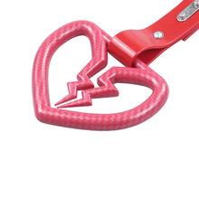 Load image into Gallery viewer, Brand New Pink Broken Heart Carbon Fiber JDM TSURIKAWA Ring Subway Train Bus Handle Strap Charm Drift
