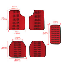 Load image into Gallery viewer, Brand New 5PCS Bride Red / Black Graduation Color Hybrid Racing Fabric Floor Mats Interior Carpets Universal