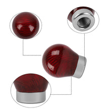 Load image into Gallery viewer, Brand New Universal Real Carbon Fiber Red Round Ball Manual Car Racing Gear Shift Knob Shifter M12 M10 M8