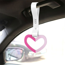 Load image into Gallery viewer, Brand New Double Color Heart Love Dark Pink JDM TSURIKAWA Ring Subway Train Bus Handle White Strap Charm Drift