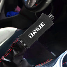 Load image into Gallery viewer, BRAND NEW UNIVERSAL JDM Bride Black Suede Car Handbrake Handle Cover Handle Racing
