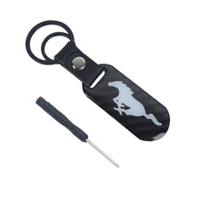 Load image into Gallery viewer, Brand New Universal 100% Real Carbon Fiber Keychain Key Ring For Mustang
