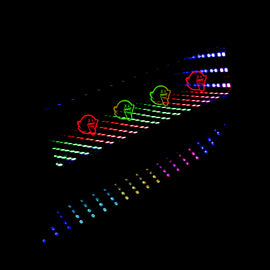 BRAND NEW UNIVERSAL JDM KING BOO MULTI-COLOR GALAXY MIRROR LED LIGHT CLIP-ON REAR VIEW WINK REARVIEW