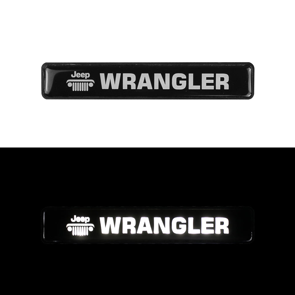 BRAND NEW 1PCS JEEP WRANGLER NEW LED LIGHT CAR FRONT GRILLE BADGE ILLUMINATED DECAL STICKER