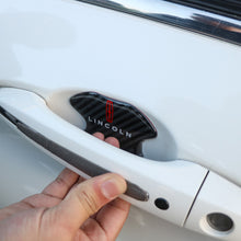 Load image into Gallery viewer, BRAND NEW UNIVERSAL 2PCS LINCOLN REAL CARBON FIBER ANTI-SCRATCH DOOR HANDLE PROTECTOR