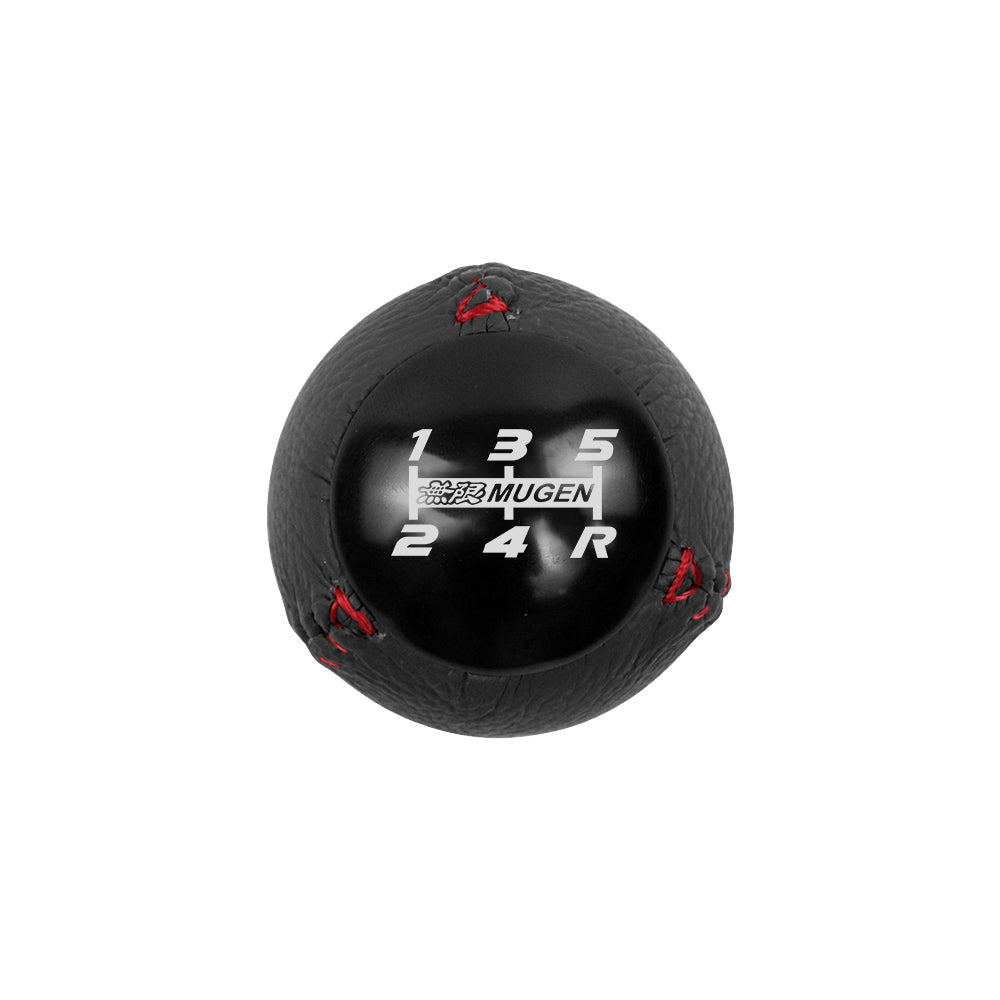 BRAND NEW JDM Mugen Leather 5 Speed Shift Knob Black HONDA CRZ Type R Civic FA5 FG2 SI