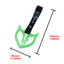 Load image into Gallery viewer, Brand New Devil Demon Broken Heart Green Glow In The Dark JDM TSURIKAWA Ring Subway Train Bus Handle Strap Charm Drift