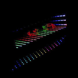 BRAND NEW UNIVERSAL JDM KOI FISH MULTI-COLOR GALAXY MIRROR LED LIGHT CLIP-ON REAR VIEW WINK REARVIEW