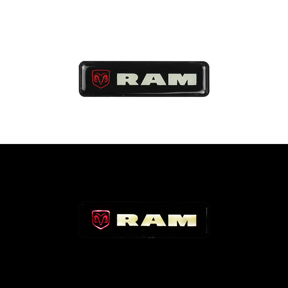 BRAND NEW 1PCS DODGE RAM NEW LED LIGHT CAR FRONT GRILLE BADGE ILLUMINATED DECAL STICKER