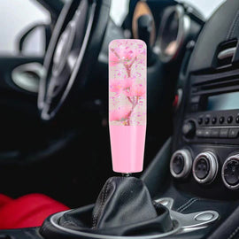Brand New Universal 150mm Sakura Pink Glitter Rose Flowers Manual Car Gear Stick Shift Knob M8 M10 M12