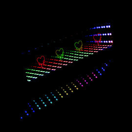 BRAND NEW UNIVERSAL JDM FLUID HEART MULTI-COLOR GALAXY MIRROR LED LIGHT CLIP-ON REAR VIEW WINK REARVIEW