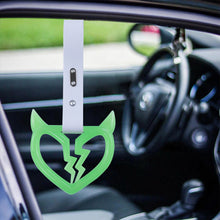 Load image into Gallery viewer, Brand New Devil Demon Broken Heart Green Glow In The Dark JDM TSURIKAWA Ring Subway Train Bus Handle Strap Charm Drift