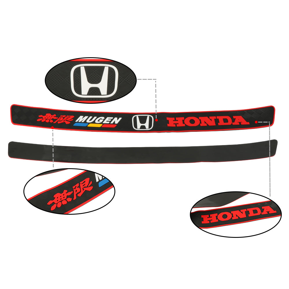 Brand New Mugen Rubber Anti-Scratch Rear Guard Bumper Protector Trim Trunk Sill Cover