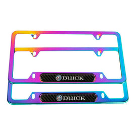 Brand New Universal 2PCS Buick Neo Chrome Metal License Plate Frame