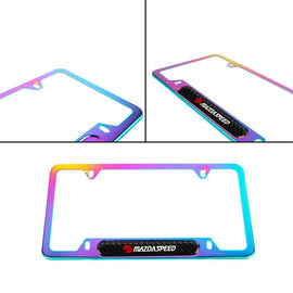 Brand New Universal 1PCS Mazdaspeed Neo Chrome Metal License Plate Frame