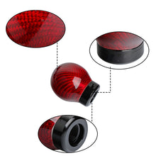 Load image into Gallery viewer, Brand New Universal Real Carbon Fiber Red Round Ball Manual Car Racing Gear Shift Knob Shifter M12 M10 M8