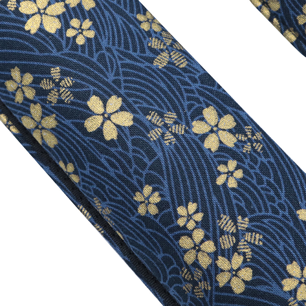 Brand New Universal 2PCS SAKURA Blue Flower Fabric Soft Cotton Seat Belt Cover Shoulder Pads