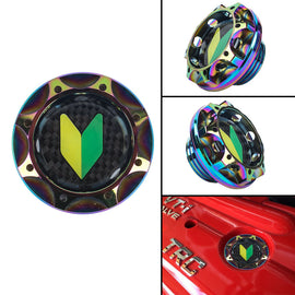 Brand New Toyota Jdm Beginner Leaf Real Carbon Fiber Sticker Neo-Chrome Billet Engine Oil FILLER Cap
