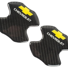 Load image into Gallery viewer, BRAND NEW UNIVERSAL 2PCS CHEVROLET REAL CARBON FIBER ANTI-SCRATCH DOOR HANDLE PROTECTOR