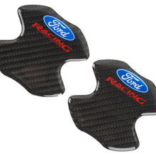 Load image into Gallery viewer, BRAND NEW UNIVERSAL 2PCS FORD RACING REAL CARBON FIBER ANTI-SCRATCH DOOR HANDLE PROTECTOR
