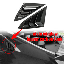 Load image into Gallery viewer, Brand New Honda Civic 10th 2016-2021 4DR SEDAN ABS Carbon Fiber Pattern Style Rear Side Vent Window Scoop Louver Cover