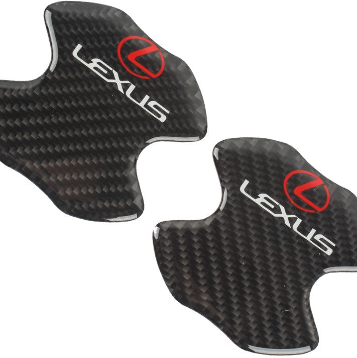 BRAND NEW UNIVERSAL 2PCS LEXUS REAL CARBON FIBER ANTI-SCRATCH DOOR HANDLE PROTECTOR