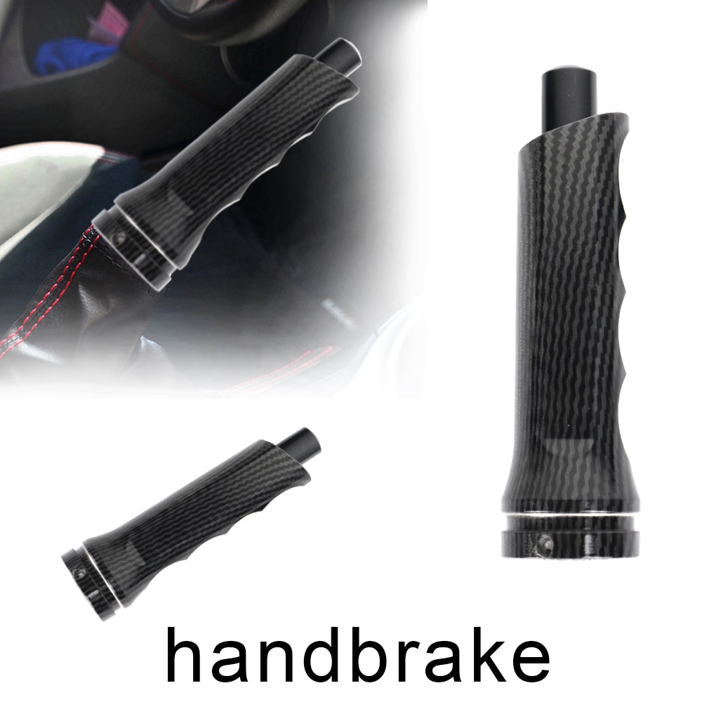 Brand New 1PCS Carbon Fiber Look Style Car Handle Hand Brake Sleeve Universal Fitment Cover