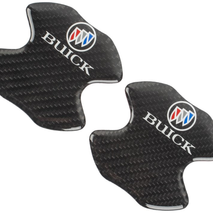 BRAND NEW UNIVERSAL 2PCS BUICK REAL CARBON FIBER ANTI-SCRATCH DOOR HANDLE PROTECTOR