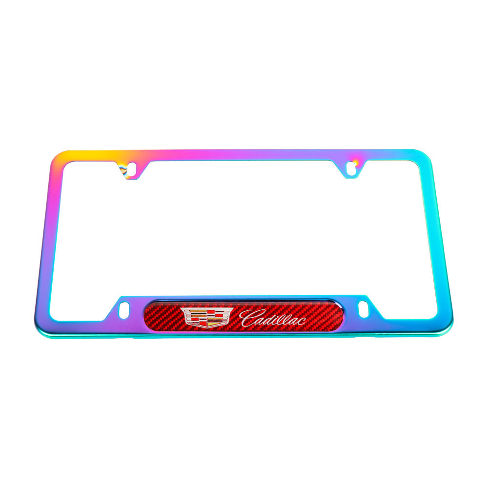 Brand New Universal 1PCS Cadillac Neo Chrome Metal License Plate Frame