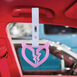 Brand New Devil Demon Broken Heart Pink Glow In The Dark Green JDM TSURIKAWA Ring Subway Train Bus Handle Strap Charm Drift