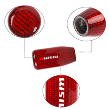 Load image into Gallery viewer, Brand New Universal V5 Nismo Red Real Carbon Fiber Car Gear Stick Shift Knob For MT Manual M12 M10 M8