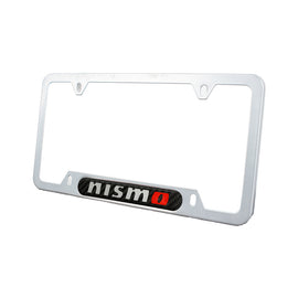 Brand New Universal 1PCS NISMO Silver Metal License Plate Frame
