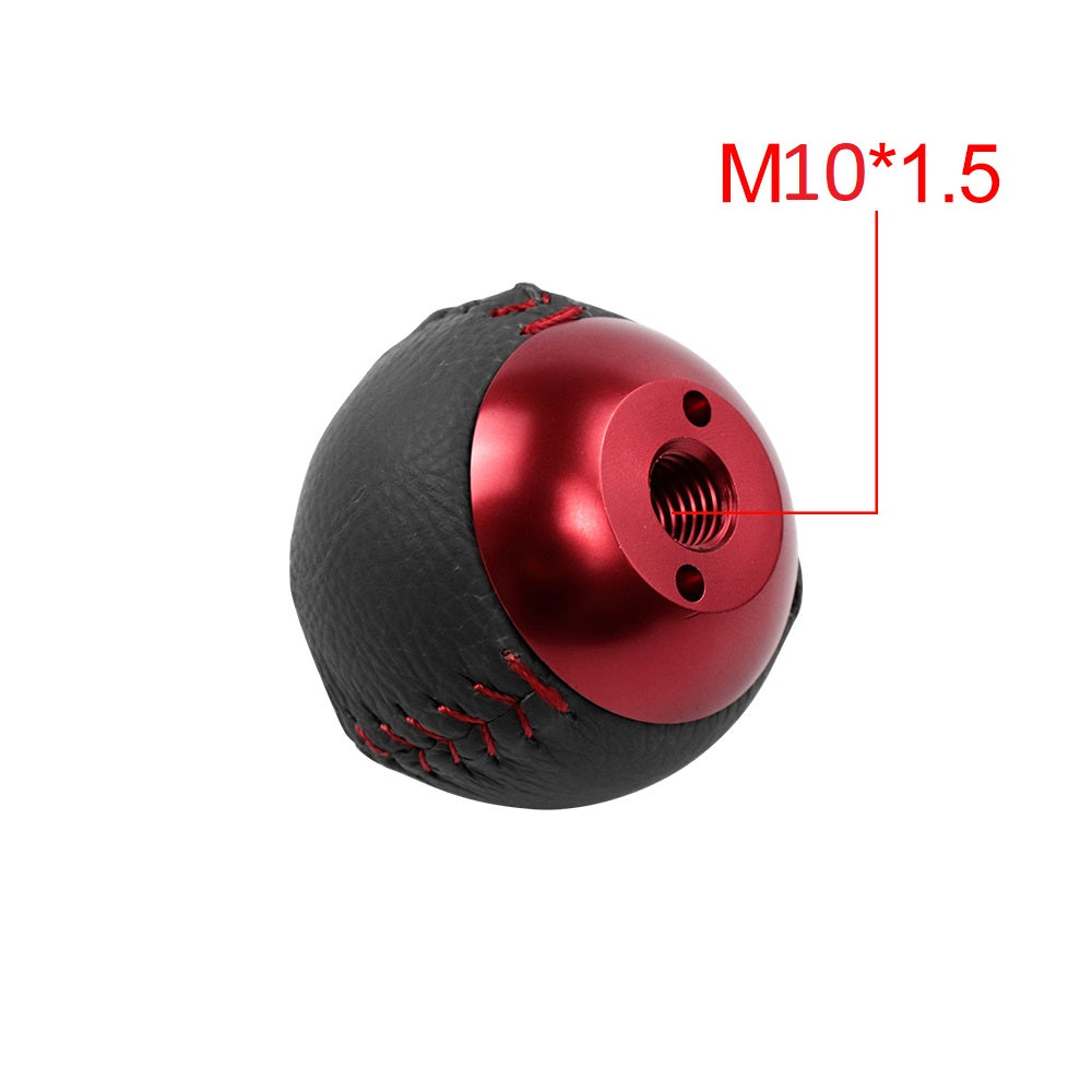 BRAND NEW JDM Mugen Leather 6 Speed Shift Knob Black / Red HONDA CRZ Type R Civic FA5 FG2 SI