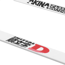 Load image into Gallery viewer, Brand New Universal 2PCS JDM INITIAL D AKINA SPEEDSTAR ABS Plastic White License Plate Frame