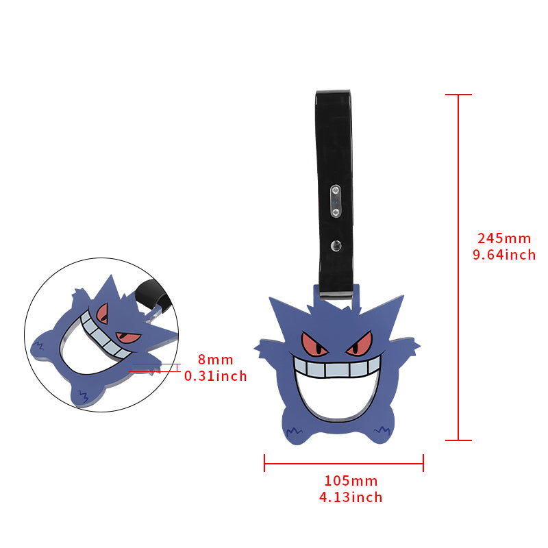 Brand New Anime GENGAR JDM TSURIKAWA Ring Subway Train Bus Handle Black Strap Charm Drift