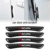 Brand New 4PCS Acura Real Carbon Fiber Anti Scratch Badge Car Door Handle Cover Trim