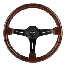 Load image into Gallery viewer, Brand New 350mm 14&quot; Universal Ralliart Deep Dish Dark Wood ABS Racing Steering Wheel Black Spoke