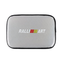 Load image into Gallery viewer, BRAND NEW UNIVERSAL RALLIART CARBON FIBER SILVER Car Center Console Armrest Cushion Mat Pad Cover