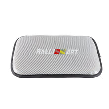 Load image into Gallery viewer, BRAND NEW UNIVERSAL RALLIART CARBON FIBER SILVER Car Center Console Armrest Cushion Mat Pad Cover