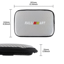 Load image into Gallery viewer, BRAND NEW UNIVERSAL RALLIART CARBON FIBER SILVER Car Center Console Armrest Cushion Mat Pad Cover